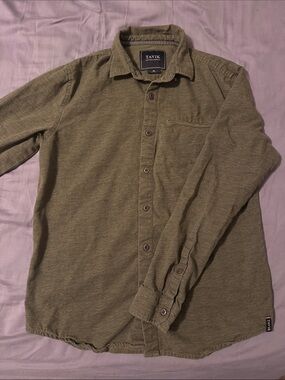 Tavik Olive Button-Down Long Sleeve Shirt